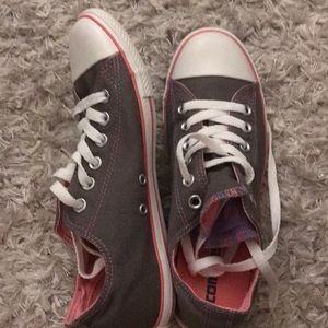 Converse. Pink purple and grey shoes. Never worn